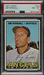 1967 Topps #584 Jim Piersall PSA NM-MT 8