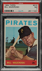 1964 Topps #570 Bill Mazeroski PSA NM 7