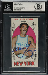Signed 1969-1970 Topps Basketball #98 Walt Frazier Rookie Beckett GEM MINT 10