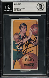 Signed 1970-1971 Topps Basketball #13 Pat Riley Rookie - Beckett