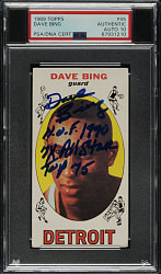 Signed 1969-1970 Topps Basketball #55 Dave Bing Rookie PSA/DNA GEM MINT 10