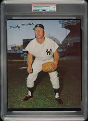 1964-1966 Rawlings Premium Photos Mickey Mantle No Undershirt PSA VG 3