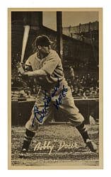 Signed 1937 R314 Goudey Wide Pen Premiums Type 4 Bobby Doerr Rookie with "HOF 86"