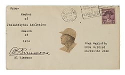 1932 Al Simmons Signed Postcard
