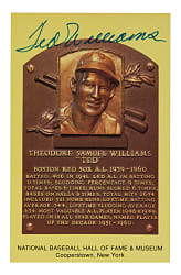 Ted Williams Signed Yellow Hall of Fame Postcard - JSA