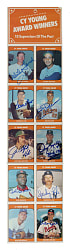 1985 TCMA Cy Young Award Winners Multi-Signed Uncut Sheet with Bob Gibson and Warren Spahn