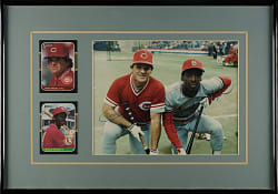 Willie McGee and Pete Rose Signed Photograph in Framed Display