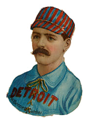 1888 H. D. Smith & Company Baseball Gum Card Die-Cuts C. W. Bennett