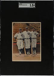 1936 R312 National Chicle Premium Danny Taylor/Tris Speaker/Kiki Cuyler SGC FAIR 1.5