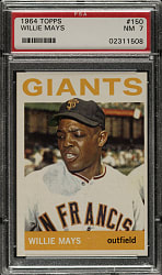 1964 Topps #150 Willie Mays PSA NM 7