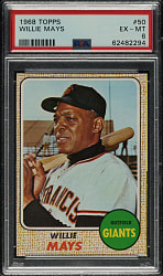1968 Topps #50 Willie Mays PSA EX-MT 6