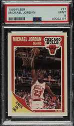 1989-1990 Fleer Basketball #21 Michael Jordan PSA MINT 9