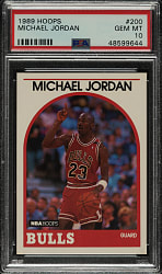 1989-1990 NBA Hoops Basketball #200 Michael Jordan PSA GEM MINT 10