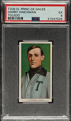 1909-1911 T206 White Border Harry Hinchman PSA EX 5 - El Principe De Gales Back