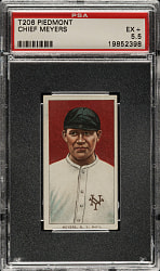 1909-1911 T206 White Border Chief Meyers PSA EX+ 5.5