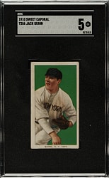 1909-1911 T206 White Border Jack Quinn SGC EX 5