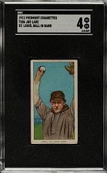 1909-1911 T206 White Border Joe Lake St. Louis Ball In Hand SGC VG/EX 4