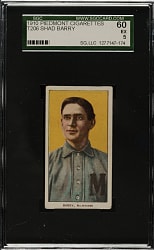 1909-1911 T206 White Border Shad Barry SGC EX 60