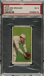 1909-1911 T206 White Border Peaches Graham PSA EX 5