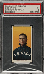 1909-1911 T206 White Border Doc White Portrait PSA EX 5