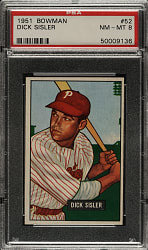 1951 Bowman #52 Dick Sisler PSA NM-MT 8