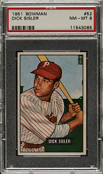 1951 Bowman #52 Dick Sisler PSA NM-MT 8