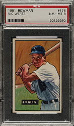 1951 Bowman #176 Vic Wertz PSA NM-MT 8