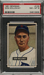 1951 Bowman #105 Don Kolloway PSA NM-MT 8