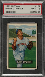 1951 Bowman #179 Danny Litwhiler PSA NM-MT 8