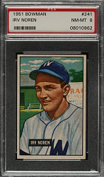 1951 Bowman #241 Irv Noren PSA NM-MT 8