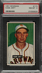 1951 Bowman #173 Hank Arft PSA NM-MT 8