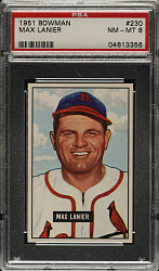 1951 Bowman #230 Max Lanier PSA NM-MT 8