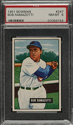 1951 Bowman #247 Bob Ramazotti PSA NM-MT 8