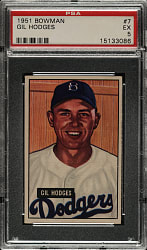 1951 Bowman #7 Gil Hodges PSA EX 5