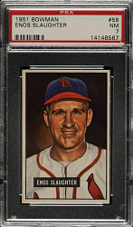 1951 Bowman #58 Enos Slaughter PSA NM 7