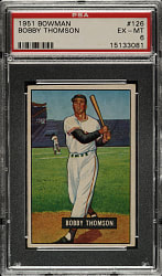 1951 Bowman #126 Bobby Thomson PSA EX-MT 6