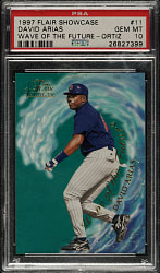 1997 Flair Showcase #11 David Ortiz Rookie Wave of the Future PSA GEM MINT 10