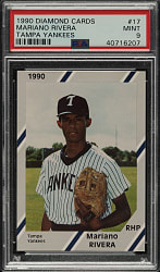 1990 Diamond Cards #17 Mariano Rivera PSA MINT 9