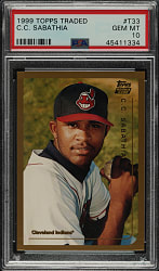 1999 Topps Traded #T33 C.C. Sabathia Rookie PSA GEM MINT 10