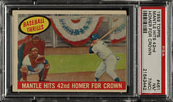 1959 Topps #461 Mantle Hits 42nd Home Run PSA NM 7 (MC)