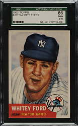 1953 Topps #207 Whitey Ford SGC NM+ 86