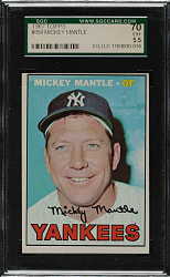 1967 Topps #150 Mickey Mantle SGC EX+ 70