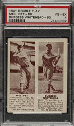 1941 R330 Double Play #89/90 Mel Ott/Whitehead PSA VG-EX 4