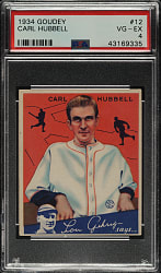 1934 R320 Goudey #12 Carl Hubbell PSA VG-EX 4