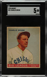 1933 R319 Goudey #51 Charlie Grimm SGC EX 5