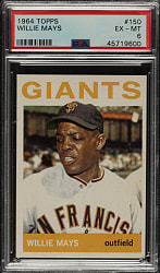 1964 Topps #150 Willie Mays PSA EX-MT 6