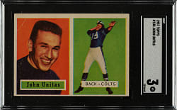 1957 Topps Football #138 Johnny Unitas Rookie SGC VG 3