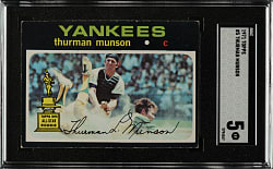 1971 Topps #5 Thurman Munson SGC EX 5