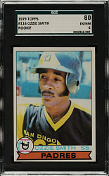 1979 Topps #116 Ozzie Smith Rookie SGC EX/NM 80