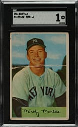 1954 Bowman #65 Mickey Mantle SGC POOR 1